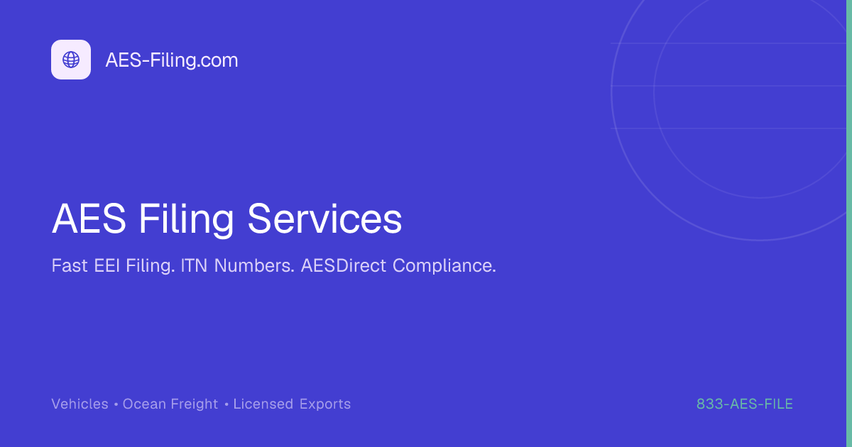 AES Filing Services | EEI & ITN Filing | AES-Filing.com